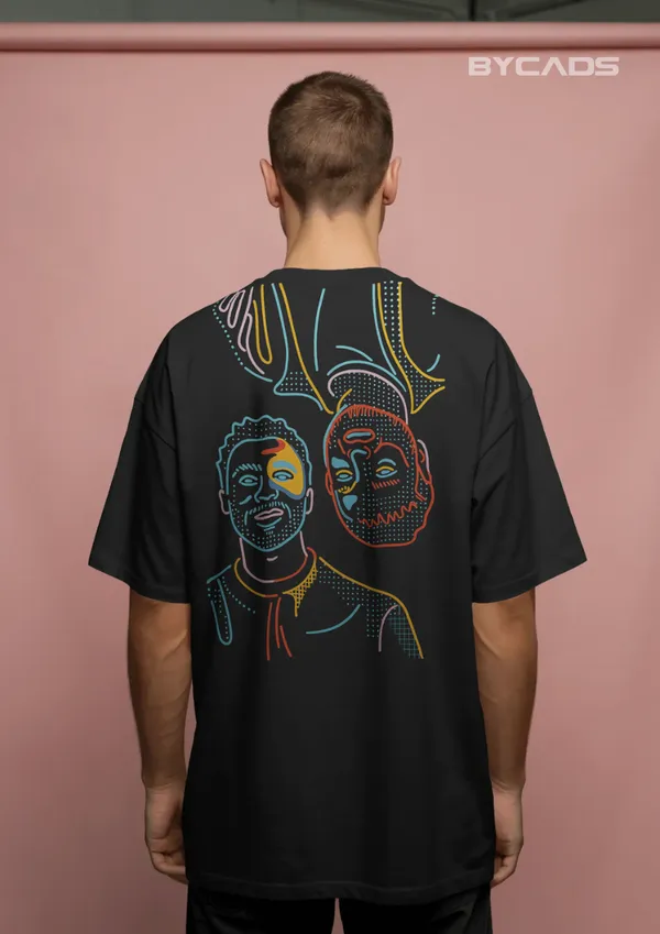 Black_Cotton_Twin_Faces_Duality_Graphic_Tee_|_Unisex_Streetwear_T-Shirt