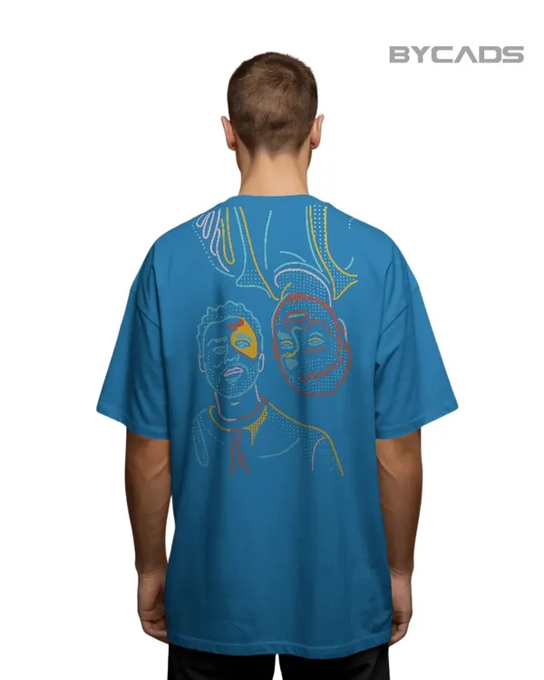 Blue_Cotton_Twin_Faces_Duality_Graphic_Tee_|_Unisex_Streetwear_T-Shirt