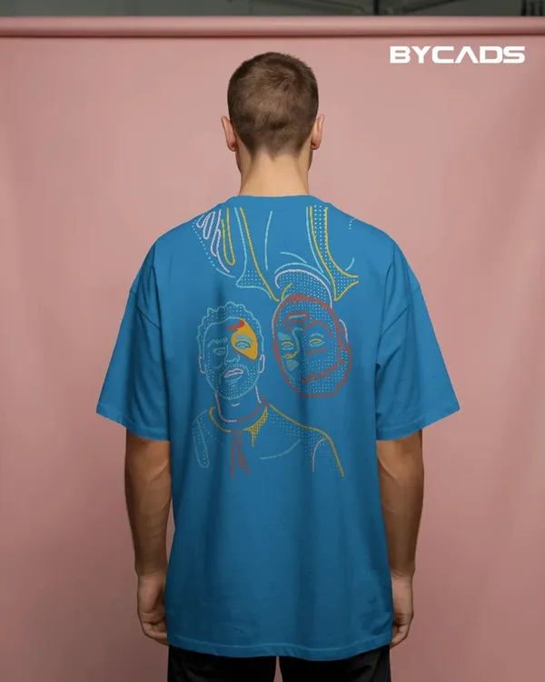 Blue_Cotton_Twin_Faces_Duality_Graphic_Tee_|_Unisex_Streetwear_T-Shirt