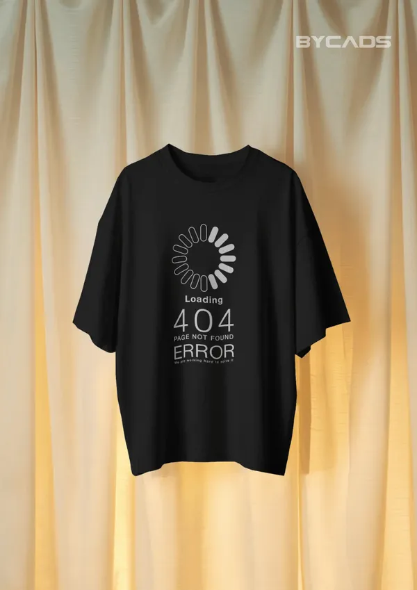 Black_Cotton_404_Human_Not_Found_Oversized_Graphic_Tee