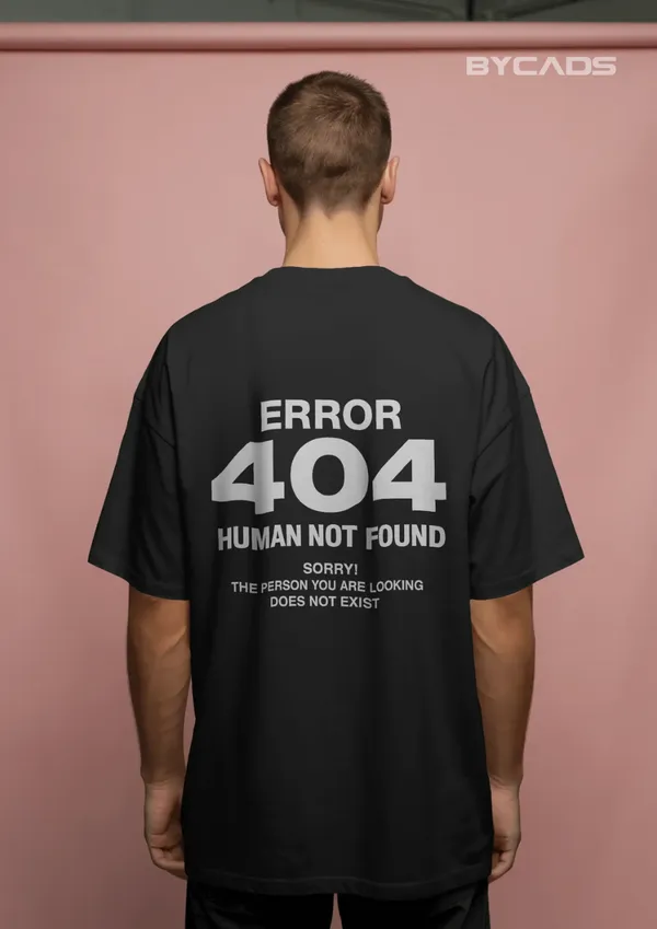 Black_Cotton_404_Human_Not_Found_Oversized_Graphic_Tee