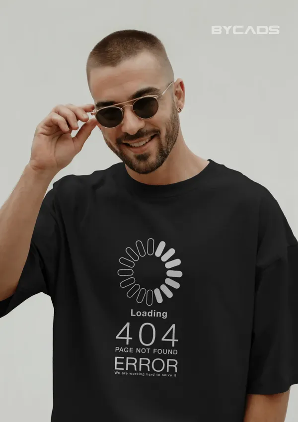 Black_Cotton_404_Human_Not_Found_Oversized_Graphic_Tee