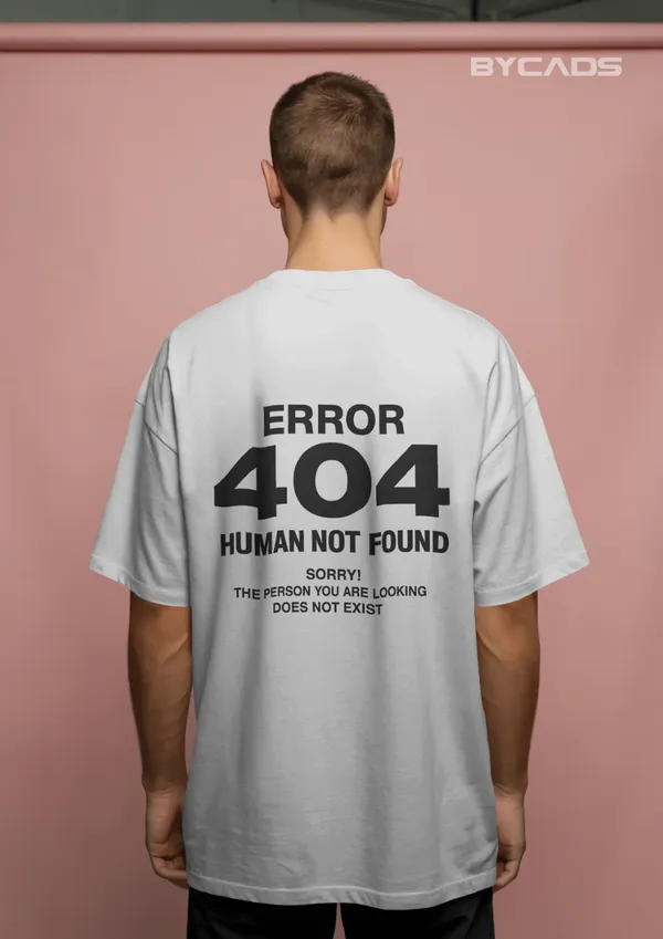 White_Cotton_404_Human_Not_Found_Oversized_Graphic_Tee
