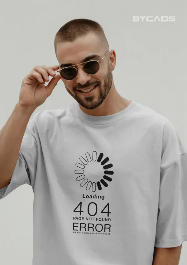 White_Cotton_404_Human_Not_Found_Oversized_Graphic_Tee