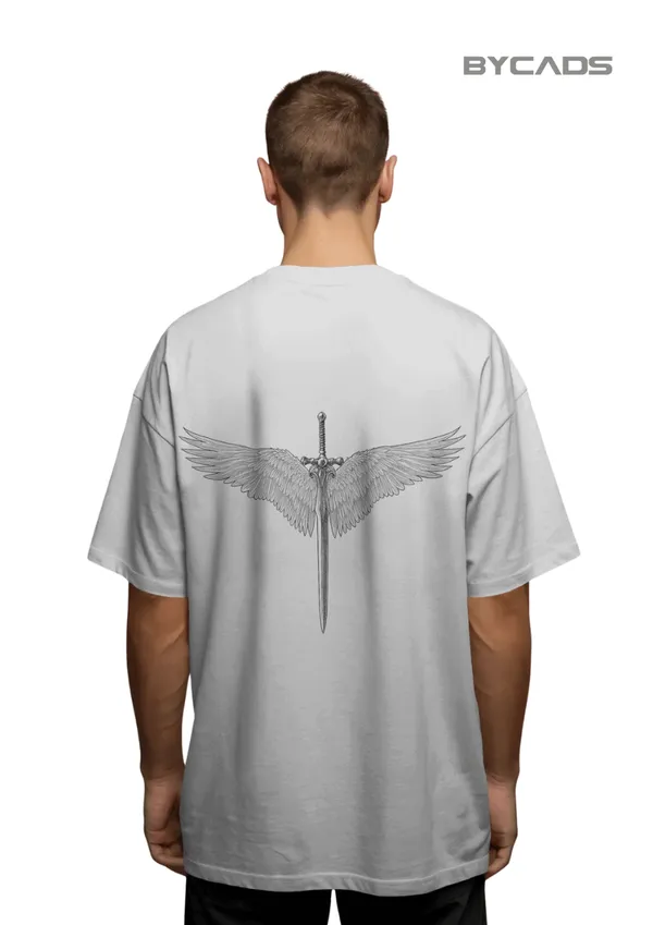 White_Cotton_Winged_Blade_Tee_|_Power_With_Purpose