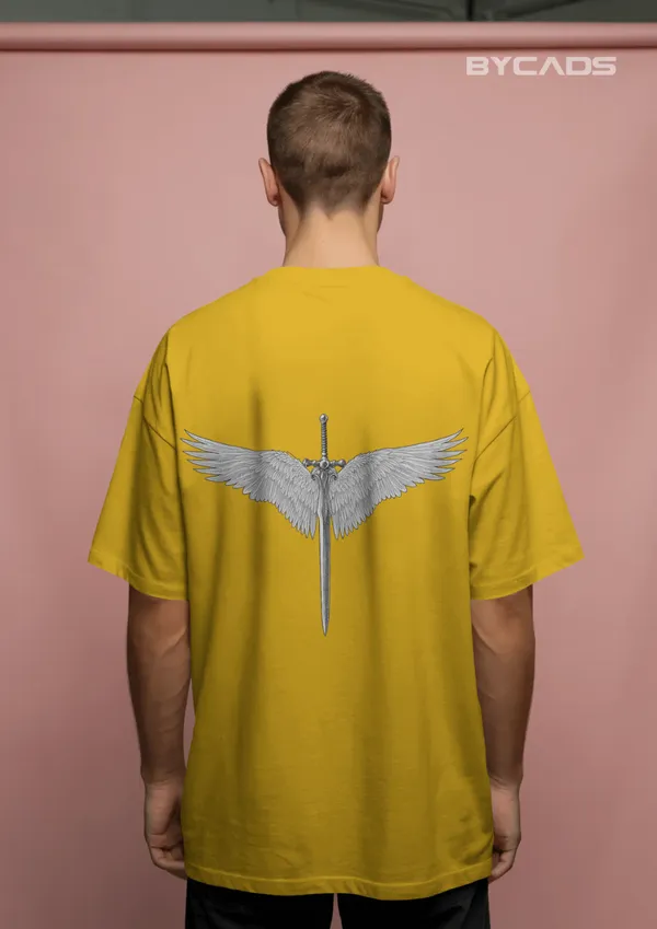 Yellow_Cotton_Winged_Blade_Tee_|_Power_With_Purpose