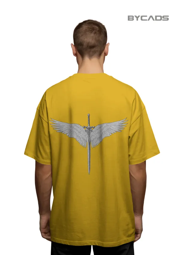 Yellow_Cotton_Winged_Blade_Tee_|_Power_With_Purpose