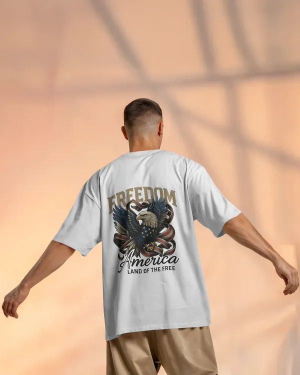 White_Cotton_Freedom_Eagle_Oversized_T-Shirt