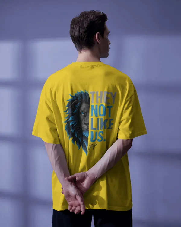 Yellow_Cotton_Lone_King_Lion_Statement_T-Shirt
