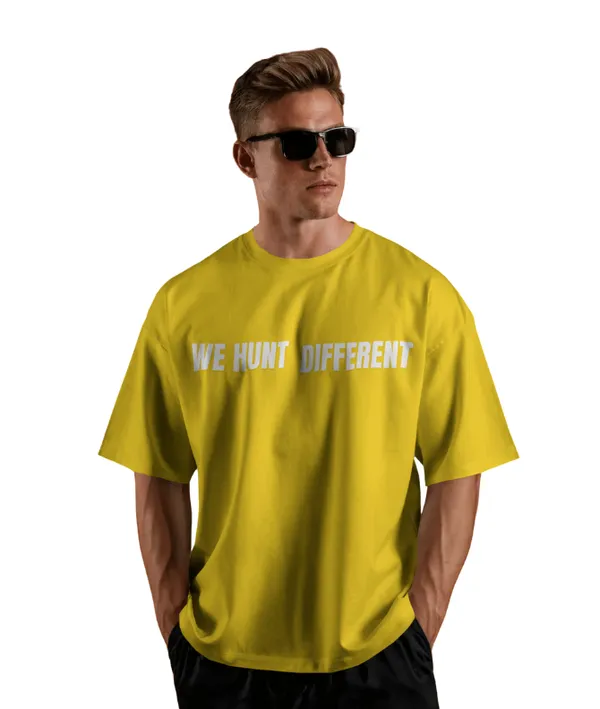 Yellow_Cotton_Lone_King_Lion_Statement_T-Shirt