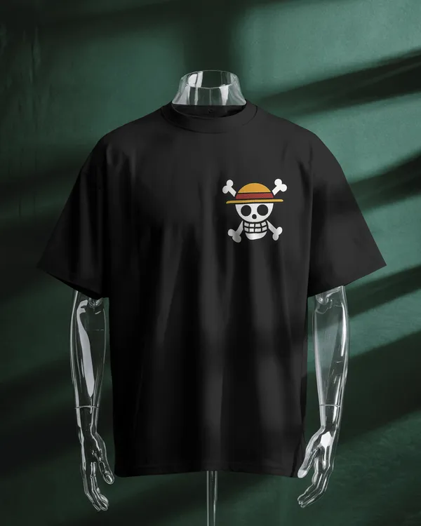 Black_Cotton_Anime_Straw_Hat_Oversized_T-Shirt