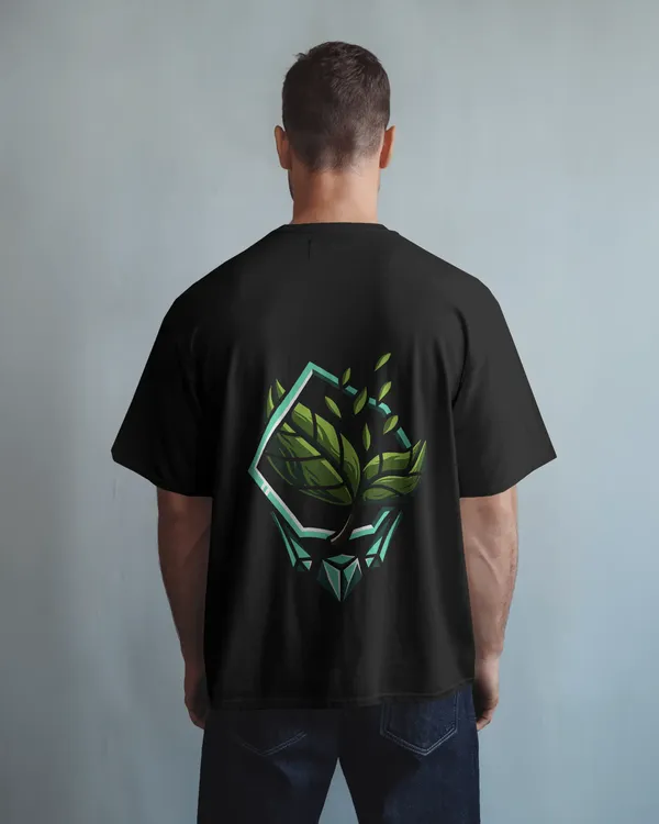 Black_Cotton_No_Signal,_No_Stress_|_Minimal_Glitch_Aesthetic_Oversized_Cotton_Tee