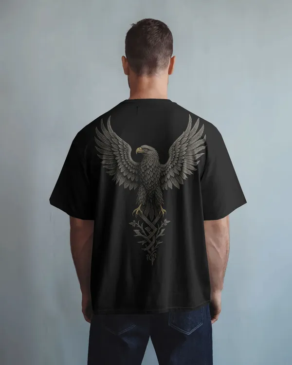 Black_Cotton_Majestic_Eagle_Oversized_Unisex_T-Shirt_|_Bold_Streetwear