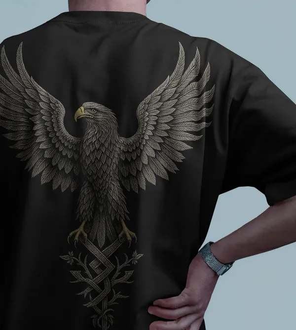 Black_Cotton_Majestic_Eagle_Oversized_Unisex_T-Shirt_|_Bold_Streetwear