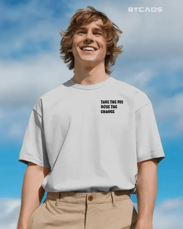 BYCADS_"Take_The_Risk"_Retro_Typography_Oversized_Cotton_T-Shirt