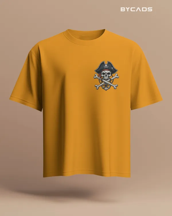 Yellow_Cotton_Crossbones_Pirate_Skull_Oversized_T-Shirt_|_Street_Series_Drop