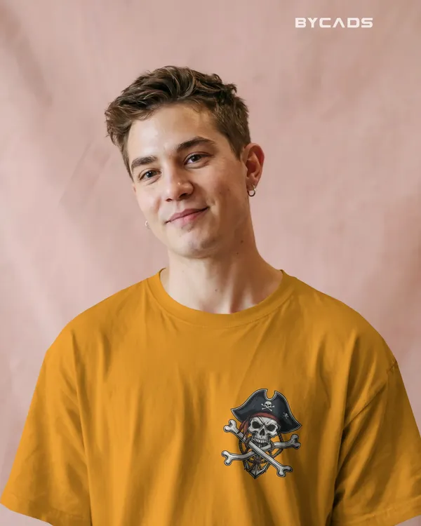 Yellow_Cotton_Crossbones_Pirate_Skull_Oversized_T-Shirt_|_Street_Series_Drop