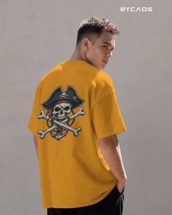 Yellow_Cotton_Crossbones_Pirate_Skull_Oversized_T-Shirt_|_Street_Series_Drop