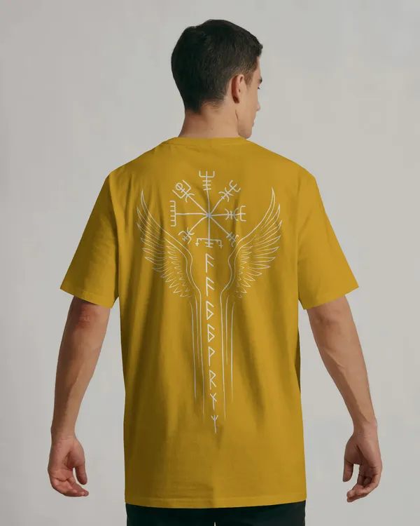 Yellow_Cotton_Runic_Wings_Oversized_T-Shirt_|_Norse_Symbolic_Streetwear