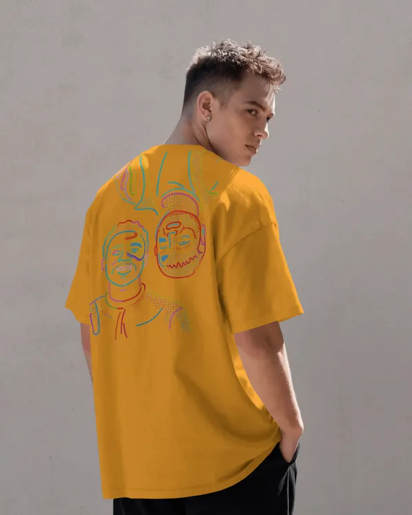Yellow_Cotton_Twin_Faces_Duality_Graphic_Tee_|_Unisex_Streetwear_T-Shirt