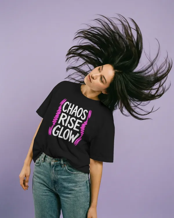 Chaos_Rise_Glow_Graphic_Oversized_Unisex_T-Shirt_cotton_blend_-_BYCADS