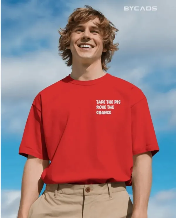 BYCADS_"Take_The_Risk"_Retro_Typography_Oversized_Cotton_T-Shirt