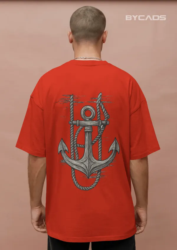 Red_Cotton_Anchored_Soul_|_Nautical_Graphic_Tee