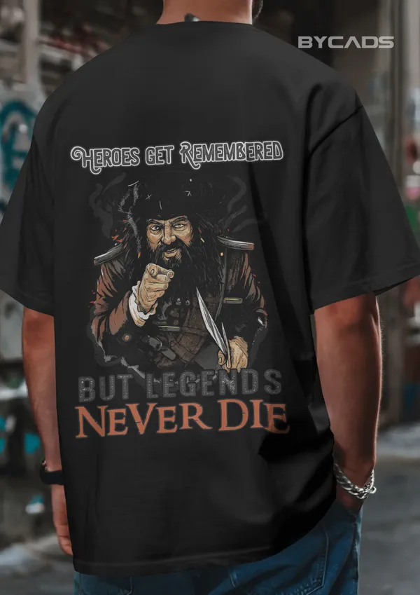 Black_Cotton_Legends_Never_Die_Oversized_Pirate_T-Shirt_|_Street_Legacy_Drop