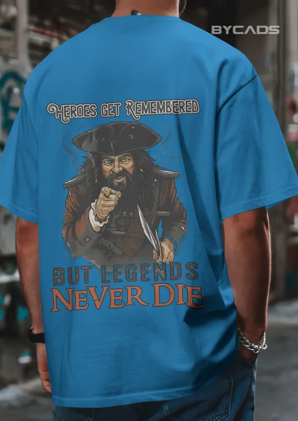 Blue_Cotton_Legends_Never_Die_Oversized_Pirate_T-Shirt_|_Street_Legacy_Drop