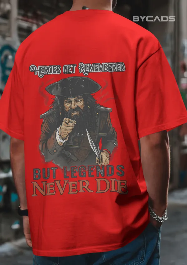 Red_Cotton_Legends_Never_Die_Oversized_Pirate_T-Shirt_|_Street_Legacy_Drop