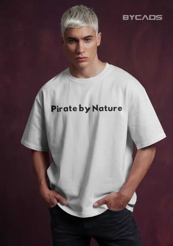 White_Cotton_Rogue_Pirate_Illustration_Oversized_Graphic_Unisex_T-Shirt_|_Signature_Drop
