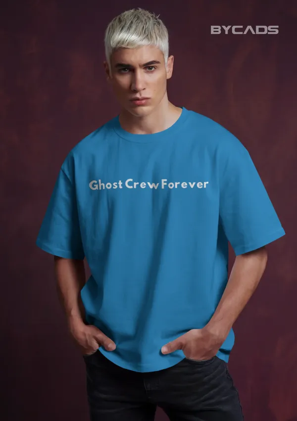 Blue_Cotton_Pirate_Skull_Oversized_Unisex_T-Shirt_|_Red_Bandana_&_Swords_Graphic