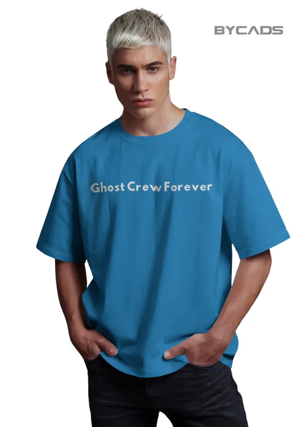 Blue_Cotton_Pirate_Skull_Oversized_Unisex_T-Shirt_|_Red_Bandana_&_Swords_Graphic