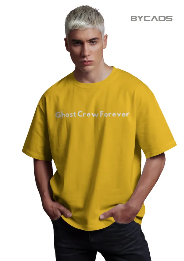 Yellow_Cotton_Pirate_Skull_Oversized_Unisex_T-Shirt_|_Red_Bandana_&_Swords_Graphic