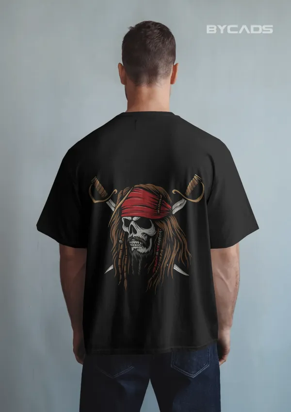 Black_Cotton_Skull_Pirate_Oversized_Street_Unisex_T-Shirt_|_Limited_Edition