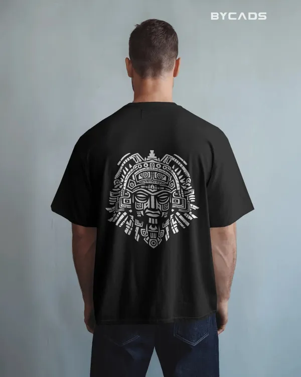 Black_Cotton_Aztec_Sun_God_Oversized_T-Shirt_|_Sacred_Power_Streetwear