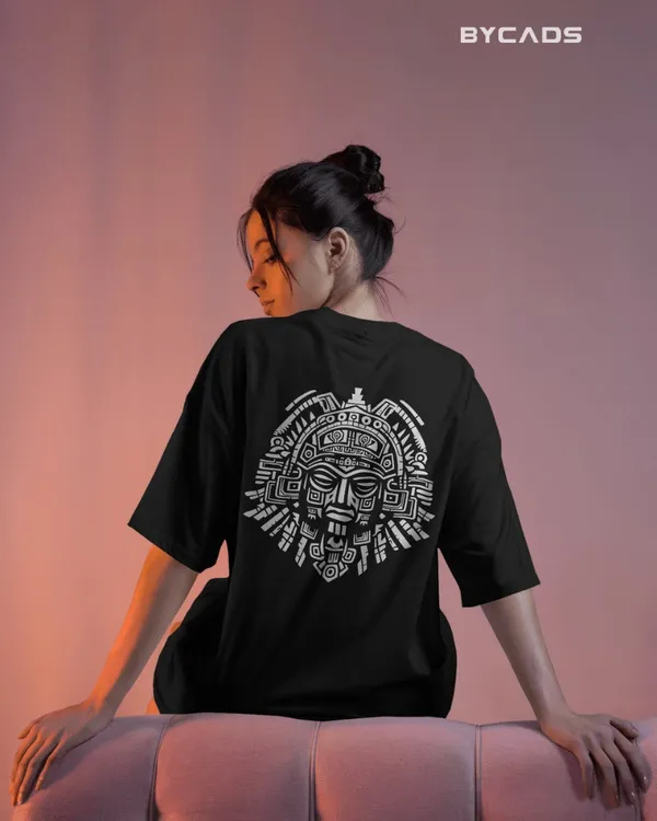 Black_Cotton_Aztec_Sun_God_Oversized_T-Shirt_|_Sacred_Power_Streetwear