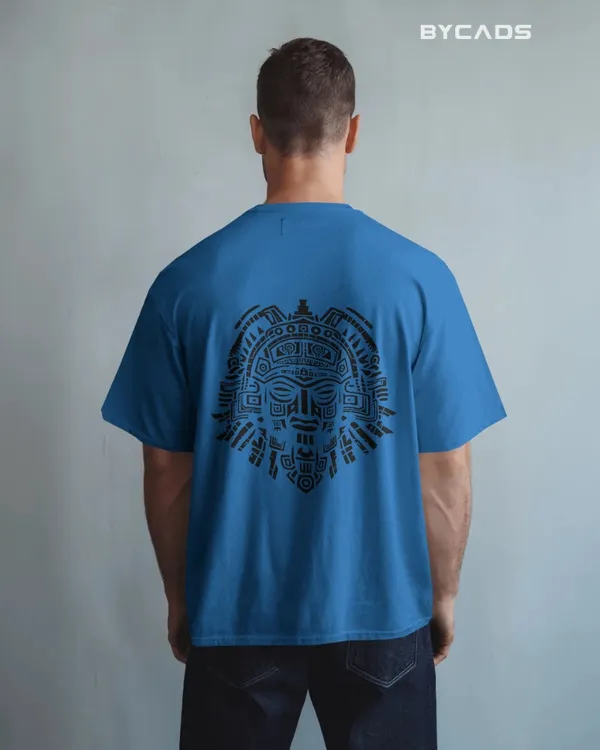 Blue_Cotton_Aztec_Sun_God_Oversized_T-Shirt_|_Sacred_Power_Streetwear