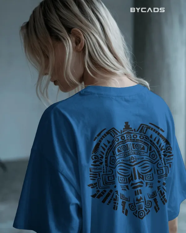 Blue_Cotton_Aztec_Sun_God_Oversized_T-Shirt_|_Sacred_Power_Streetwear