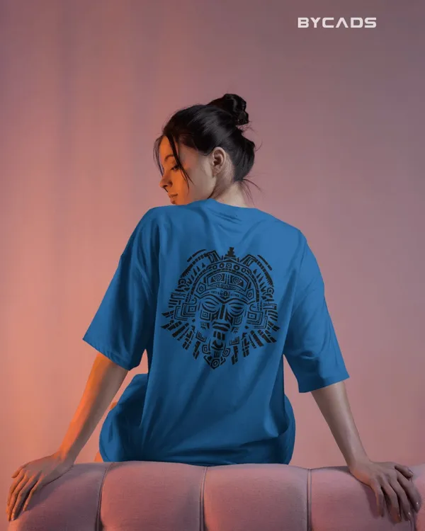 Blue_Cotton_Aztec_Sun_God_Oversized_T-Shirt_|_Sacred_Power_Streetwear
