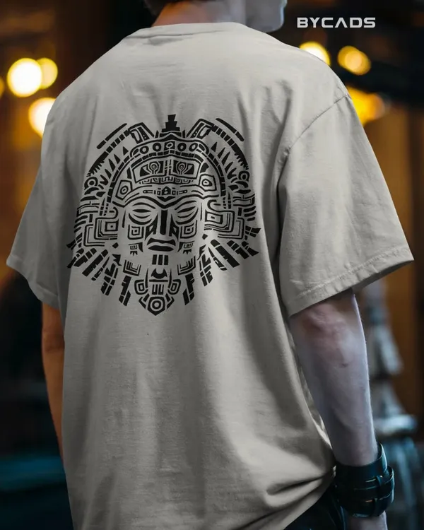 White_Cotton_Aztec_Sun_God_Oversized_T-Shirt_|_Sacred_Power_Streetwear