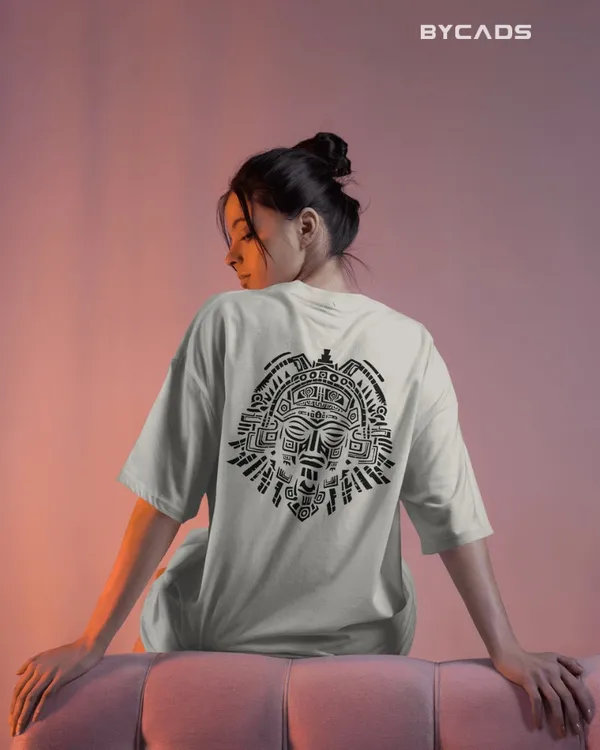 White_Cotton_Aztec_Sun_God_Oversized_T-Shirt_|_Sacred_Power_Streetwear