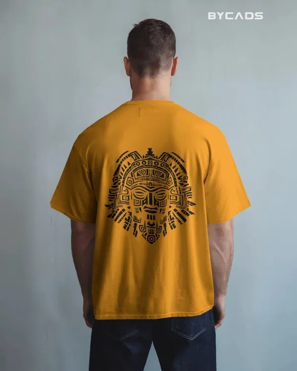 Yellow_Cotton_Aztec_Sun_God_Oversized_T-Shirt_|_Sacred_Power_Streetwear