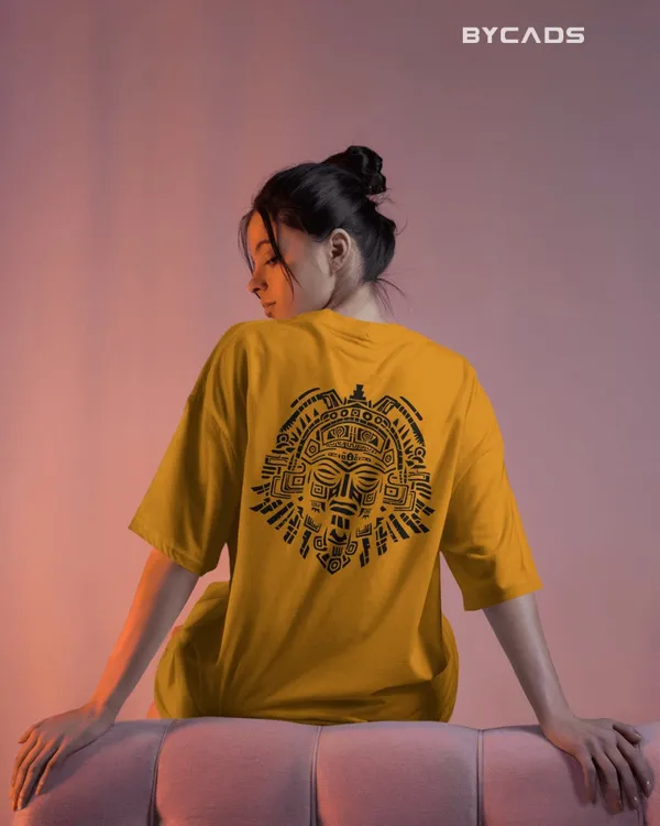 Yellow_Cotton_Aztec_Sun_God_Oversized_T-Shirt_|_Sacred_Power_Streetwear
