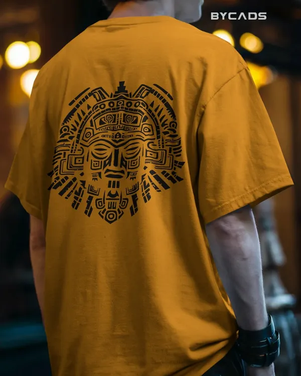 Yellow_Cotton_Aztec_Sun_God_Oversized_T-Shirt_|_Sacred_Power_Streetwear