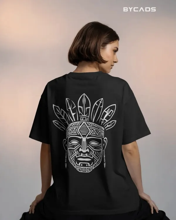 Black_Cotton_Tribal_Warrior_Spirit_Oversized_T-Shirt_|_Bold_Ethnic_Power