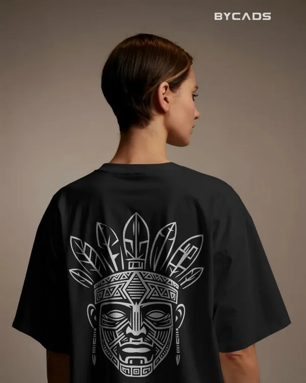 Black_Cotton_Tribal_Warrior_Spirit_Oversized_T-Shirt_|_Bold_Ethnic_Power