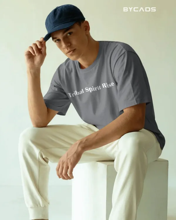 Grey_Cotton_Tribal_Warrior_Spirit_Oversized_T-Shirt_|_Bold_Ethnic_Power