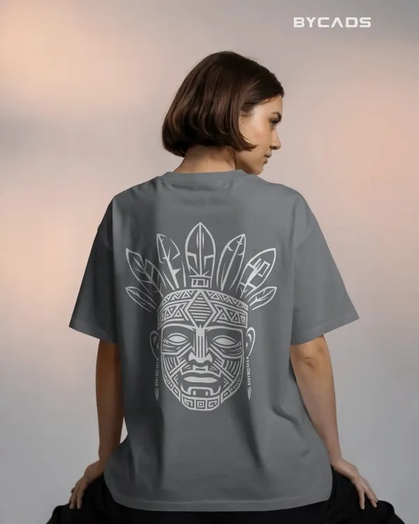 Grey_Cotton_Tribal_Warrior_Spirit_Oversized_T-Shirt_|_Bold_Ethnic_Power