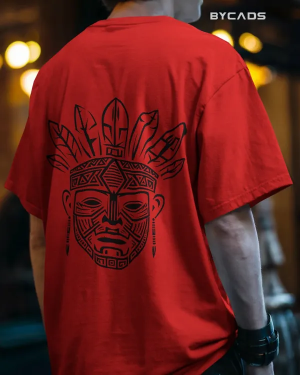 Red_Cotton_Tribal_Warrior_Spirit_Oversized_T-Shirt_|_Bold_Ethnic_Power